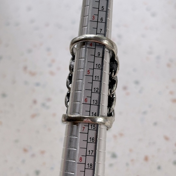 Gothic Victorian Heart Crystal Knuckle Finger‎ Ring - Picture 9 of 9